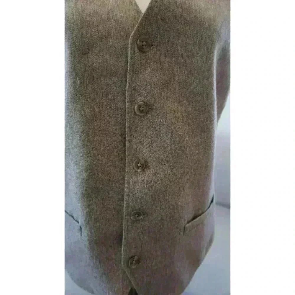 Joseph Abboud Men's Brown Wool Blend Vest, Size S - Picture 2 of 12